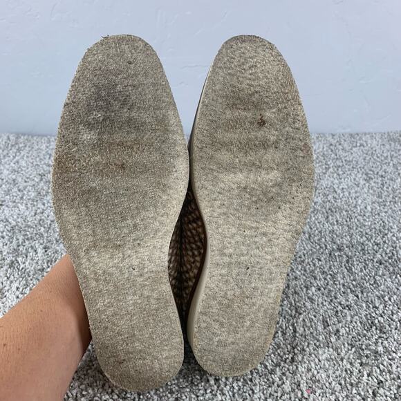 Free People Loafer Womens Size 8.5 Brown Snake Print Velvet Platform - Picture 10 of 11